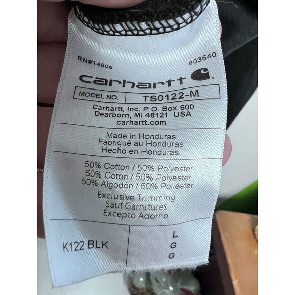 Carhartt Jacket Full Zip Hoodie Military Large Loose Fit Utility Black Soldier - Picture 3 of 9